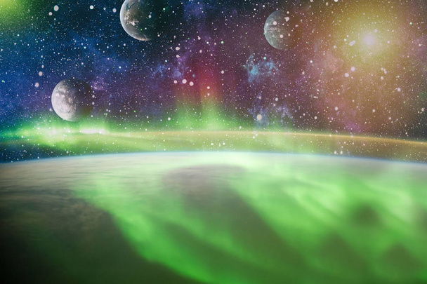 Nekonečné vesmírné pozadí s mlhovinami a hvězdami. Tento obrázek prvky poskytnuté NASA - Fotografie, Obrázek