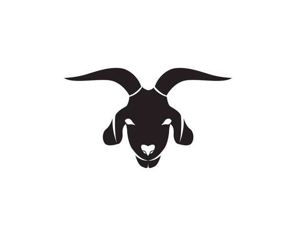 Goat black animals vector logo and symbol template - Vector, Image
