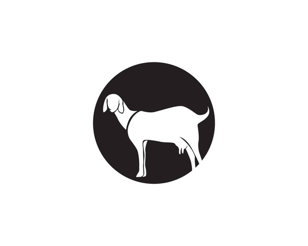 Ziege schwarze Tiere Vektor-Logo und Symbol-Vorlage - Vektor, Bild