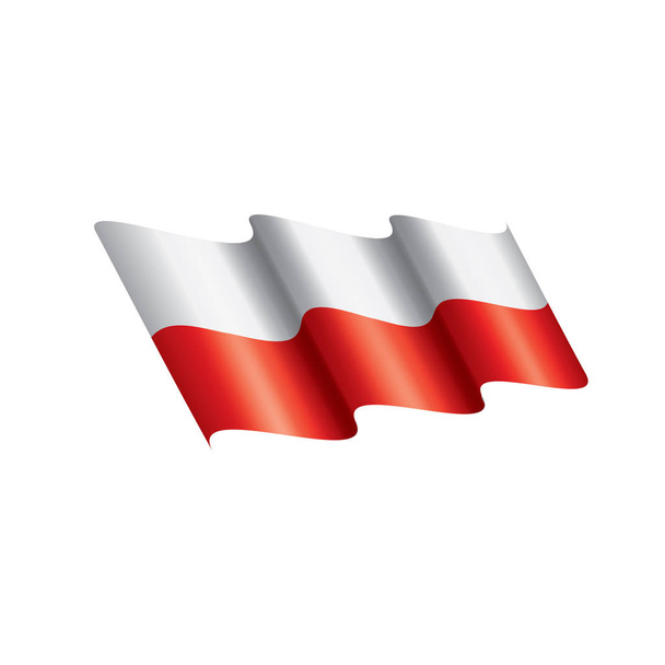 Polnische Flagge, Vektorabbildung - Vektor, Bild