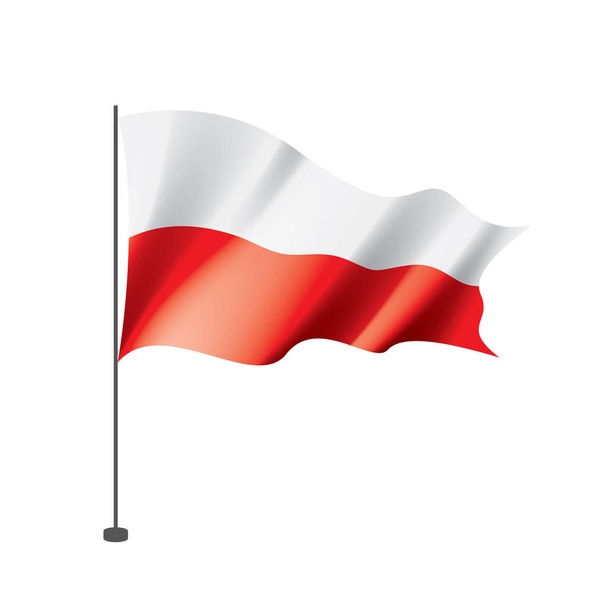 Poland flag, vector illustration - Vektori, kuva