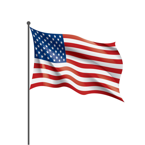 izole ABD bayrağı - Vektör, Görsel