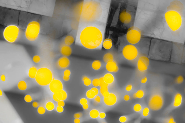 bokeh luzes amarelas guirlanda fundo
 - Foto, Imagem