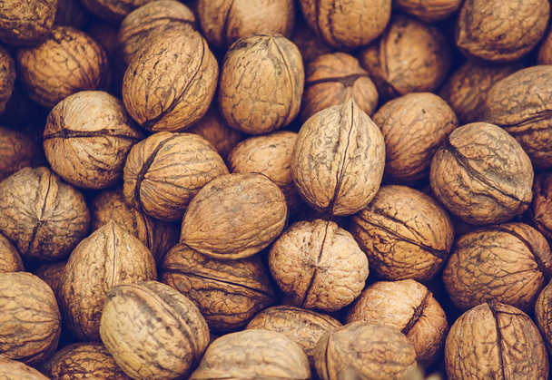Background of greek dry nuts. - Fotoğraf, Görsel