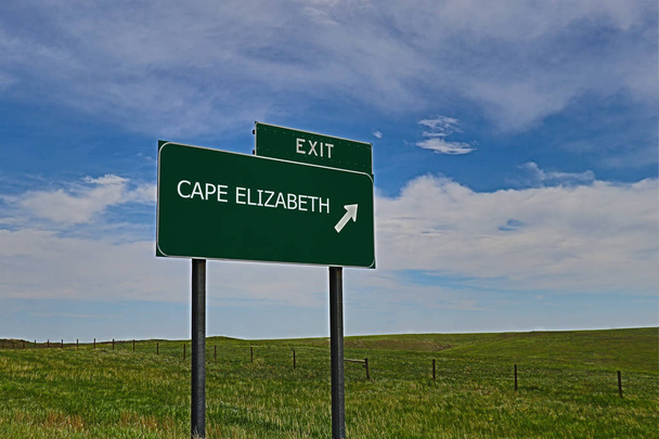 CAPE ELIZABETH Zöld Testület az ég hátteréről - Fotó, kép
