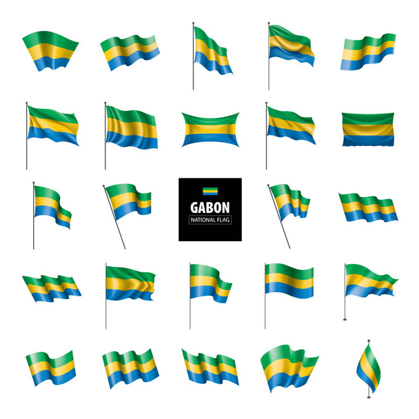 Vlajka Gabonu, vektorové ilustrace - Vektor, obrázek