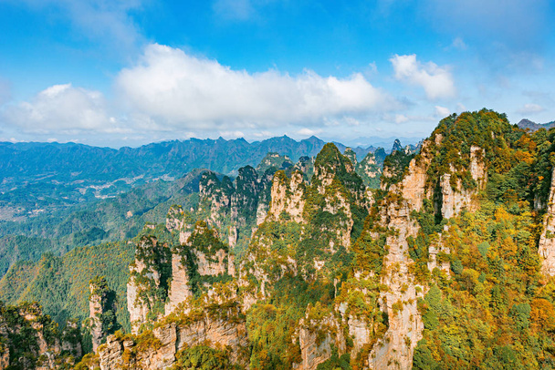 Colorful cliffs in Zhangjiajie Forest Park. China.. - 写真・画像