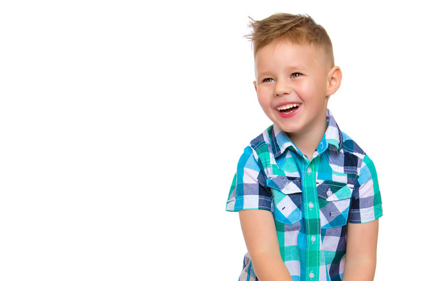 Handsome little boy laughing. - Фото, зображення