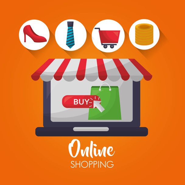 Карта онлайн покупки
 - Вектор,изображение