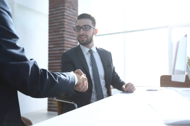 business handshake . photo with copy space. - Фото, изображение