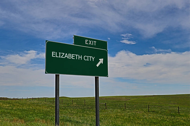 road sign the direction way to ELIZABETH CITY - Photo, Image