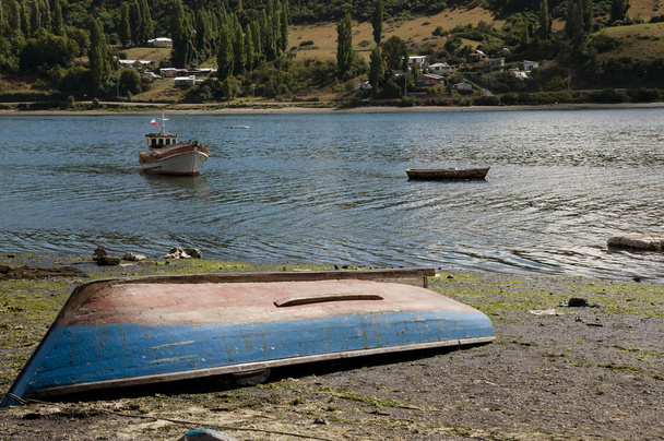 Дерев'яні рибальські човни - Кастро-Бей - Чилі - Фото, зображення
