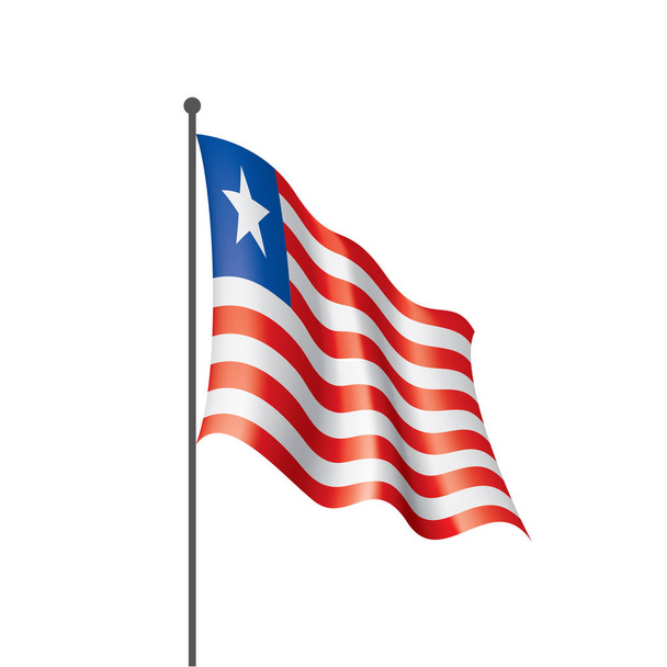 Флаг Либерии, векторная иллюстрация
 - Вектор,изображение