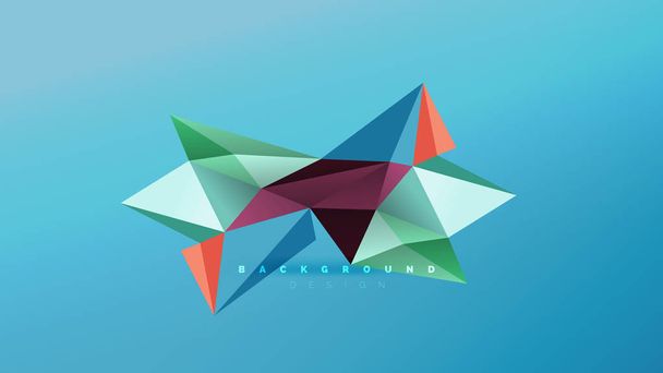 Absztrakt háttér - geometriai origami stílusú alakzat összetételét, háromszög alakú alacsony poly tervezési koncepció. Színes, divatos, minimalista illusztráció - Vektor, kép