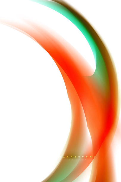 ホログラフィック液色カラフルな液体混合色運動概念の流れ - ベクター画像