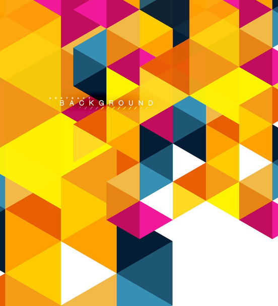 Різнокольорові трикутники абстрактний фон, концепція мозаїчної плитки
 - Вектор, зображення