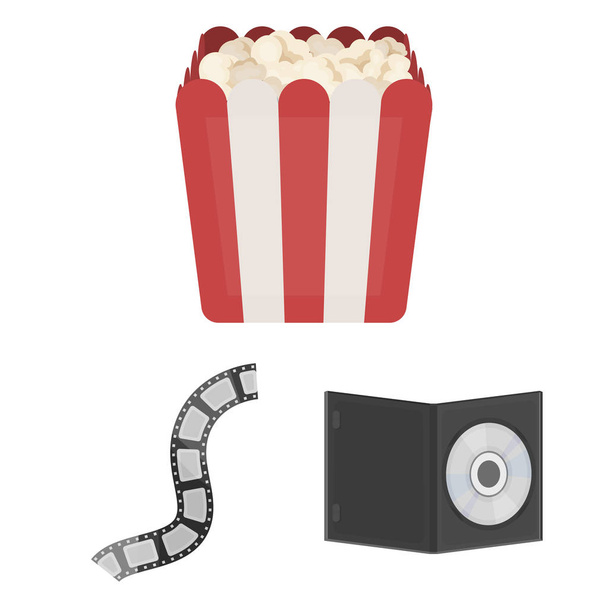 Filme und Kino-Cartoon-Icons in Set-Kollektion für design.movies und Attribute Vektor-Symbol Stock Web-Illustration. - Vektor, Bild