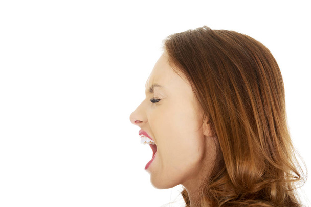 Angry woman screaming. - Foto, Imagem