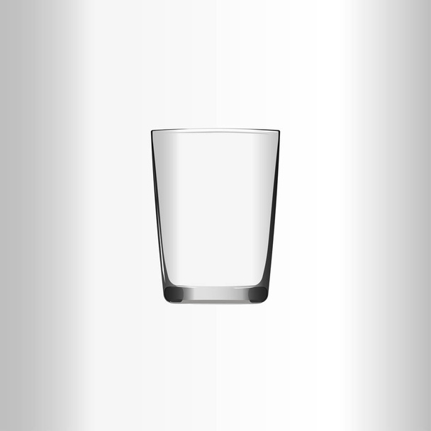 Empty glass cup isolated vector - Vector, Image