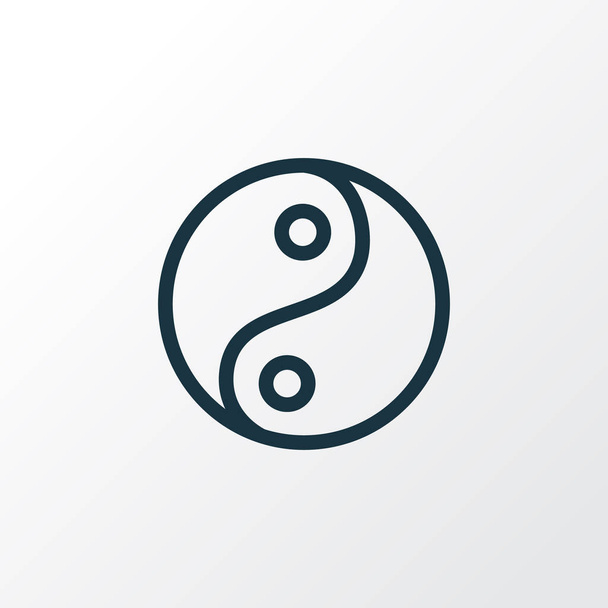 Yin yang icône ligne symbole. Élément tao isolé de qualité Premium dans un style branché
. - Vecteur, image