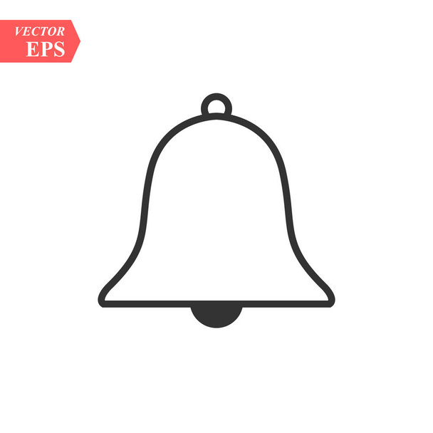 Bell line icon, Vector on white background - Vector, Image
