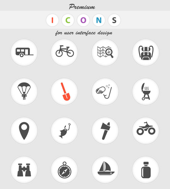 active recreation icon set - Vector, Image
