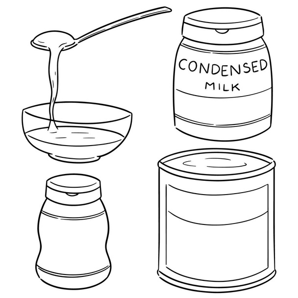 vector set of condensed milk - Vector, Image
