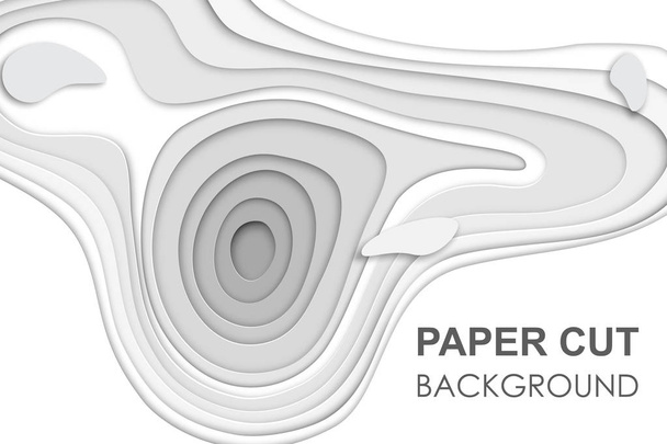 3D банер з вирізанням паперу градієнтних білих шарів паперу
. - Вектор, зображення