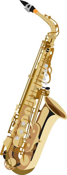 Saxophon Klang Musik Musikinstrument Vektor Illustration Bild - Vektor, Bild