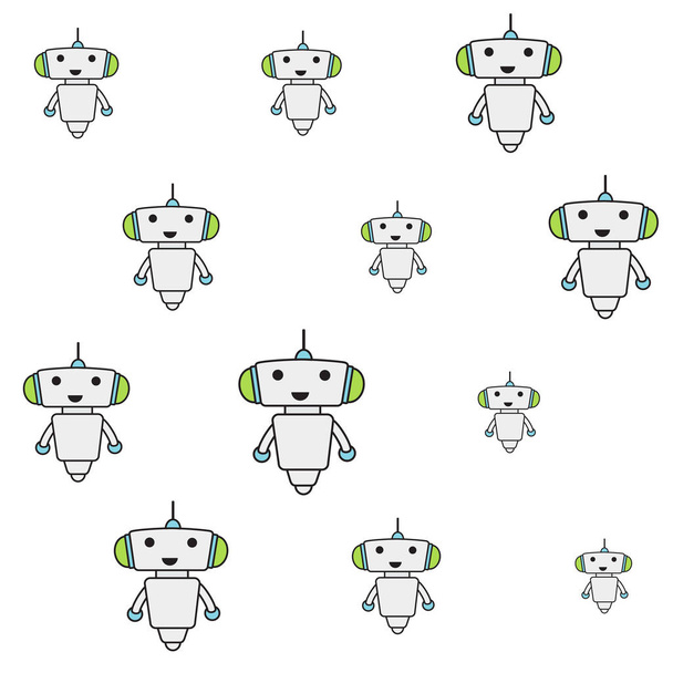 Lindo robot patrón sin sameless
 - Vector, Imagen