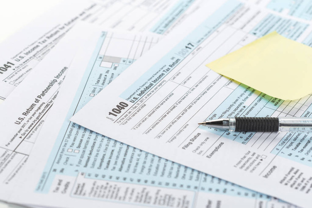 Tax forms, close up - 写真・画像