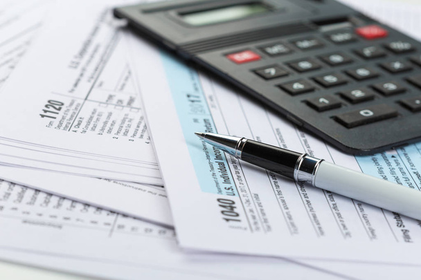 close up of tax forms as background - Valokuva, kuva
