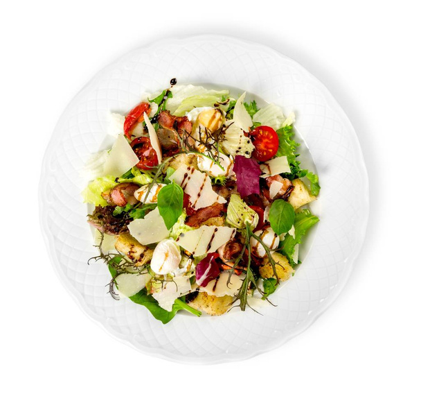 fresh vegetable salad isolated on white background - Photo, Image