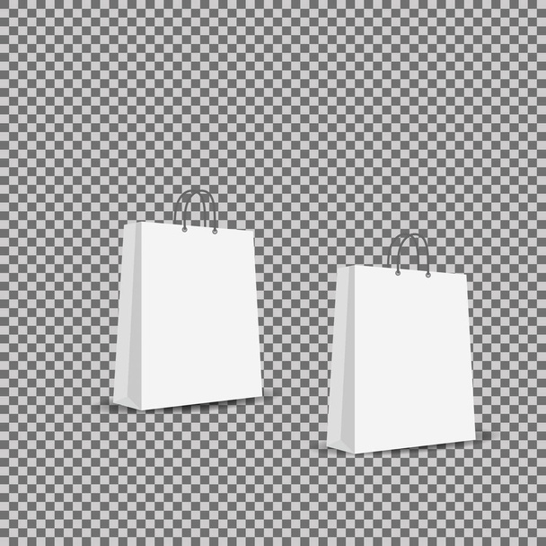 Бумажный пакет макет векторного шаблона на прозрачном фоне
. - Вектор,изображение