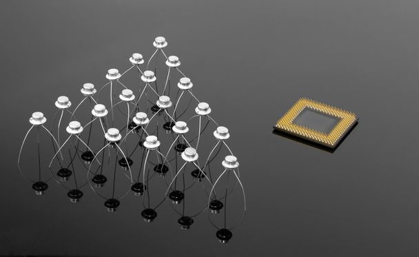 Concept of the processor and transistors - Photo, Image