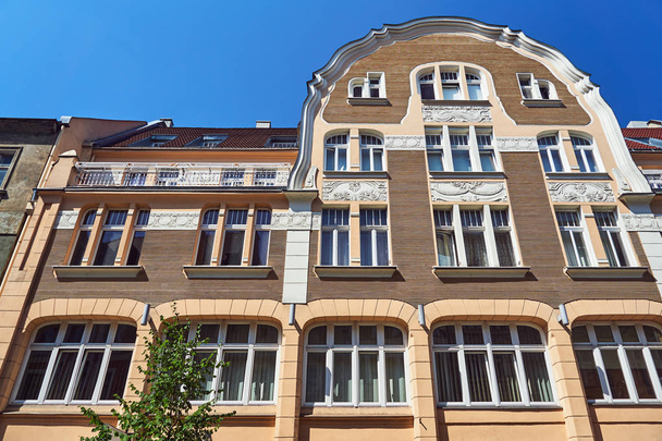 Secesní fasáda budovy v Poznani - Fotografie, Obrázek