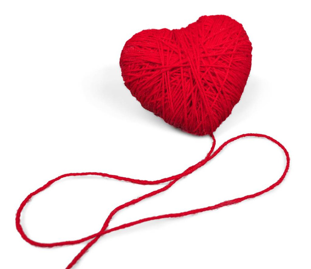 Heart-Shape Made of Yarn - Photo, Image
