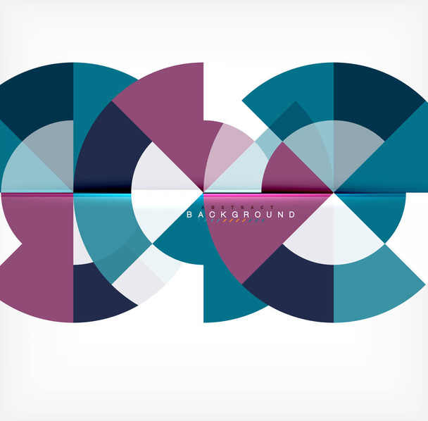 Minimal circle abstract background design, multicolored template for business or technology presentation or web brochure cover layout, wallpaper - Διάνυσμα, εικόνα