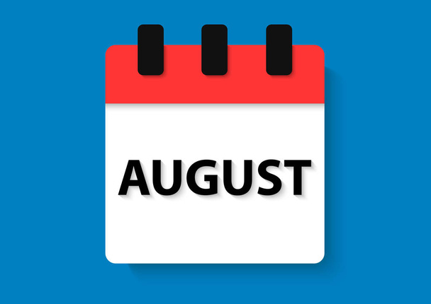Augusztus naptár ikonra design  - Vektor, kép