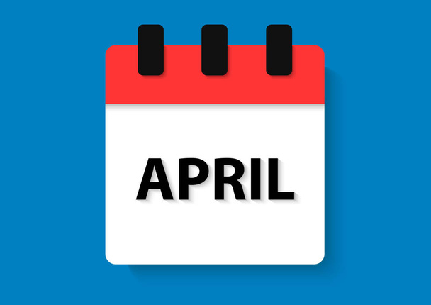 április calendar ikon tervezés  - Vektor, kép