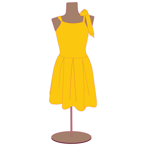 Vector icons with women's dresses for design - Vektor, Bild