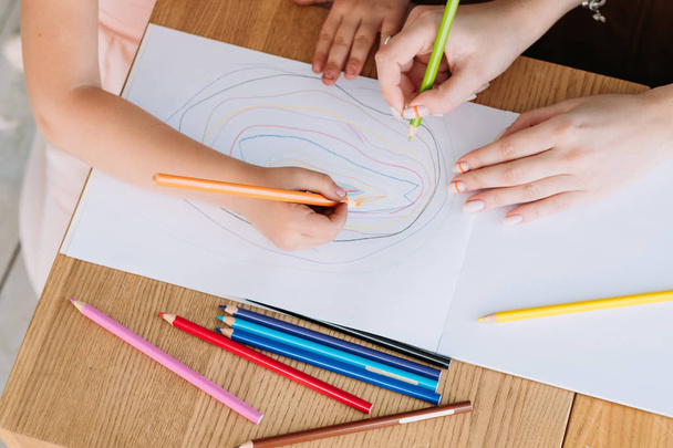 art creativity hobby family leisure drawing pencil - Foto, Bild