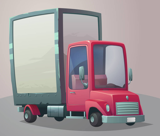 Retro vrachtwagen. Vectorillustratie - Vector, afbeelding