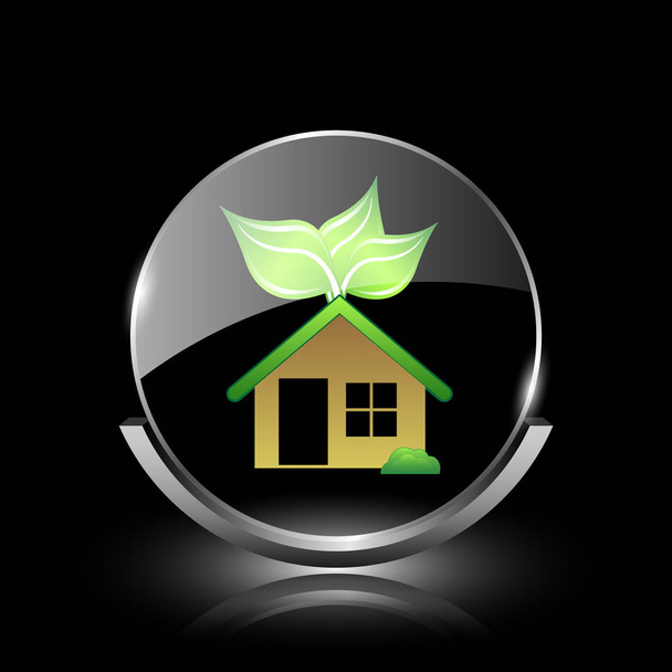 Eco house icon - Foto, Imagem