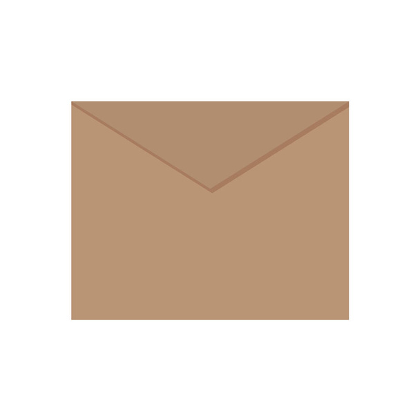 brown envelope with blank card- vector illustration - Vector, Image