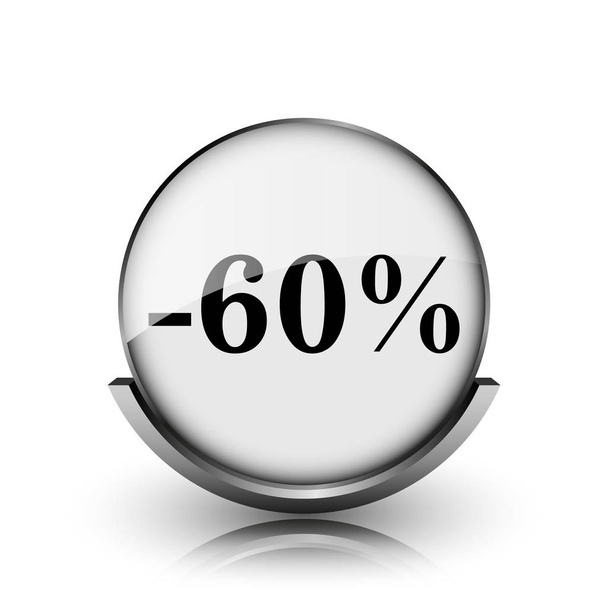 60 procent korting pictogram - Foto, afbeelding