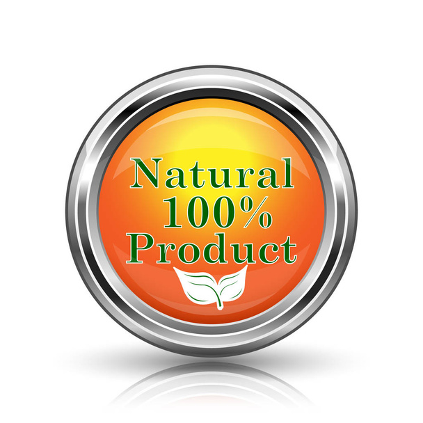 100 procent natuurlijke product icoon - Foto, afbeelding