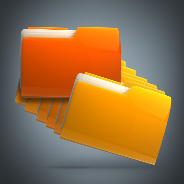 Yellow folder icon - Foto, imagen