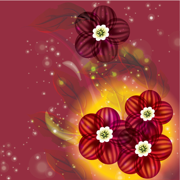beautiful vector illustration with flowers - Vecteur, image