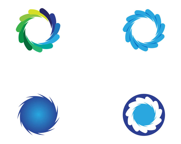 vortex circle logo and symbols template  icon - Vector, Image